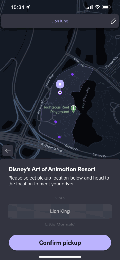Lyft Disney World Specific Building