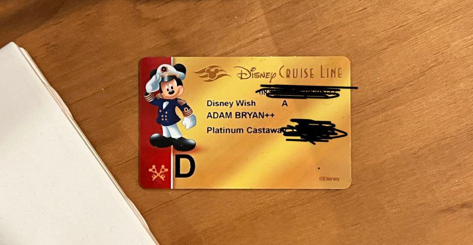 Disney Cruise Concierge Gold Key to the World Card