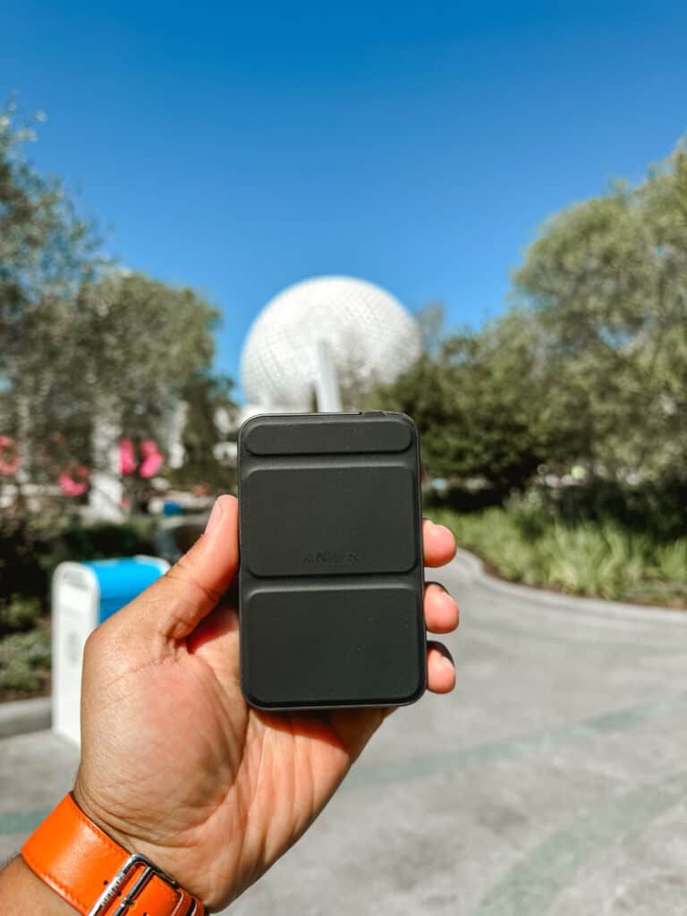 Anker portable charger is one of my Epcot Park Bag Essentials