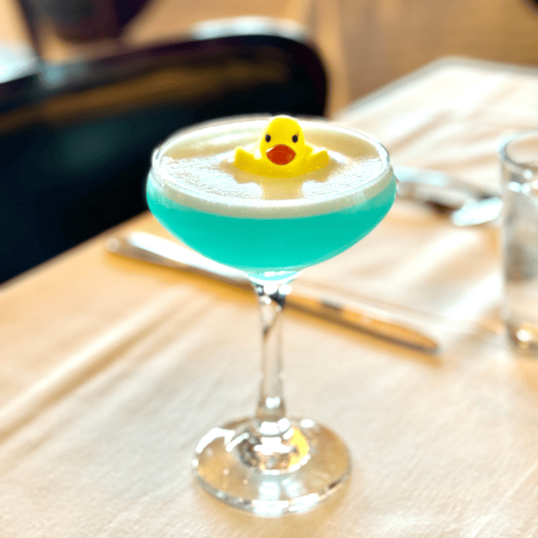 Duck Rizzle Duck Duck Razz from The Boathouse (Disney Springs) - Urban Tastebud Disney